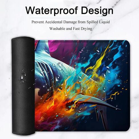 Large Mouse Pad, 31.5 x 11.8in Extended Gaming Mouse Pad with Stitched Edges, XXL Mousepad Protector Non Slip Rubber Base for Office and Home Writing Mat, Anime Warrior Women Pattern Black Desk Mat in Saudi Arabia