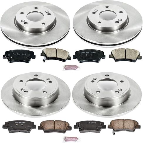 طقم فرامل بديلة أمامية وخلفية Power Stop KOE6504 Autospecialty - دوارات فرامل OE ووسادات فرامل سيراميك in Saudi Arabia