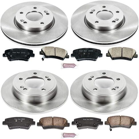 طقم فرامل بديلة أمامية وخلفية Power Stop KOE6504 Autospecialty - دوارات فرامل OE ووسادات فرامل سيراميك in Saudi Arabia