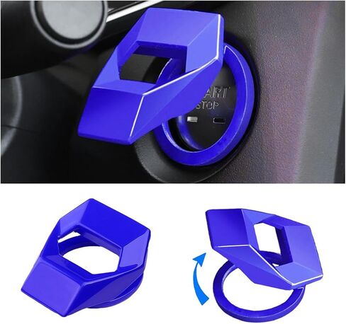 Engine Start Stop Button Cover, Zinc Alloy Car Power Control Trim, Push to Start Button Key Ignition Protective Sticker, Universal for Civic CRV XRV Challenger Charger CHR and More (Black) in Saudi Arabia