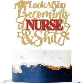 انظر إلى أنك تصبح ممرضة كعكة توبر، تهانينا ممرضة / BSN / RN / NP، لوازم تزيين حفلات التخرج من مدرسة التمريض