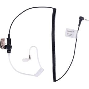 3.5mm Acoustic Tube Earpiece Listen only Headset Law Enforcement Surveillance Kit for Radio or Walkie Talkie Mic