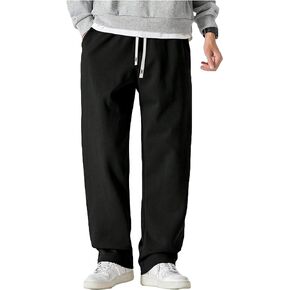 SOLY HUX Mens Sweatpants with Pockets Joggers Casual Straight Leg Sweat Pants Drawstring Waist Trousers Streetwear