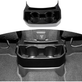 RT-TCZ for Jeep JL Rear Seat Cup Holder for Jeep Wrangler JL JLU Gladiator JT 2018-2024 Black Interior Accessories