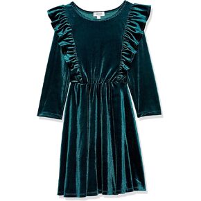 Speechless Girls' Long Sleeve Stretch Velvet Dress