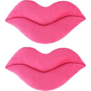 2PCS 11.8" Lip Pillow Plush Pink Cute Hug Toy Soft Lip Shaped Decorative Cushion