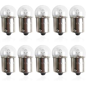 10 PCS G18 Car Halogen Reversing Light, 12V 5W BA15S Wedge-shaped Base Dual-wire Brake Turn Signal Light, Lighting Replacement Modification Accessories, Suitable for Most Car Models (White)