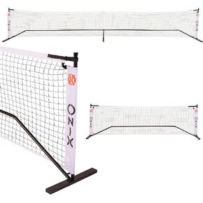 شبكة محمولة ONIX Pickleball 2 في 1 بحجم تنظيمي ومجموعة شبكة تدريب تتضمن حقيبة حمل بعجلات
