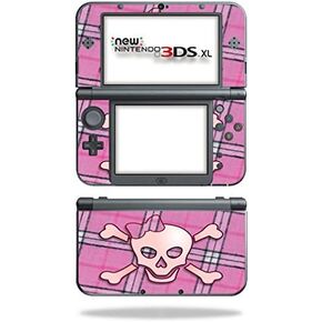 MightySkins Skin Compatible with New Nintendo 3DS XL (2015) Cover wrap Sticker Skins Pink Bow Skull
