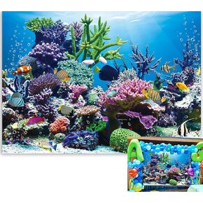 BINQOO 5x3FT Oean Underwater Photo Backdrop Ocean Fish Coral Submarine Decorations Water Background Under The Sea Aquarium Diving Holiday Baby Shower Birthday Party Seabed Decor