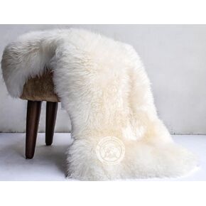 Sunshine Cowhides Sheepskin Rug - 100% Genuine Sheepskin Chair Throw Cover & Area Rugs for Living Room, Bedroom, Office Floor & Bathroom, Premium Decor for Aesthetic Living (Gray)