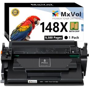 MxVol 148X Black Toner Cartridge (with Chip) Compatible Replacement for HP 148X W1480X 148A W1480A for Laserjet Pro 4001dw 4001dn 4001n MFP 4101fdw 4101fdn Printer Toner - 9,500 Pages, 1-Pack