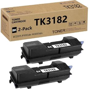 TK 3182 TK3182 Toner Cartridge Replacement for Kyocera TK3182 TK-3182 for ECOSYS M3655idn ECOSYS P3055dn Printers 21,500 Pages 2 Pack