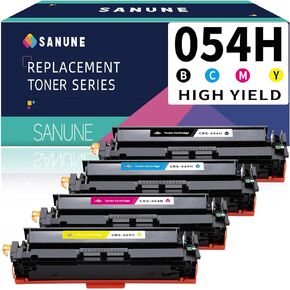 054H High Yield Replacement for Canon 054 H Toner Cartridge Set, Comaptible with Canon MF641CW MF642Cdw MF643Cdw MF644Cdw LBP620C LBP622Cdw Printer Ink (1 Black/Cyan/Magenta/Yellow)