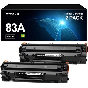 83A CF283A Toner Cartridge Replacement for HP 83A Toner Cartridge Compatible with Laserjet Pro MFP M201dw 125nw M127fw M127fn M225dw M225d M125a (2 Black)