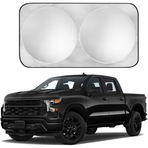 Car Windshield Sun Shade Sunshade Compatible with Chevy Chevrolet Silverado 1500 2500 HD 3500 HD Regular cab Crew cab Double Cab 2Dr 4Dr Accessories, Car Front Window Sun Shield