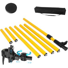 laser level rod, 13.8 feet/4.2M telescopic rod and 3.9 feet, with 5/8 and 1/4 interface screws (6.25 inches/23.6 inches) threads, for rotating and linear lasers
