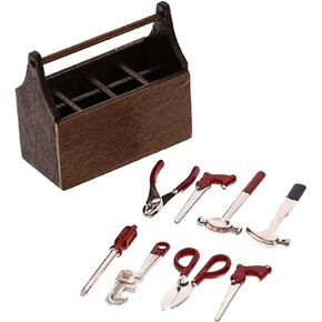 Zerodeko 1 Set Mini Tool Box Doll House Toolbox Mini Toolbox Kids Tools Tiny House Tool Mini Dollhouse Miniture House Furniture Mini Houses Kids Decor Fairys Decorate Alloy Miniature Child