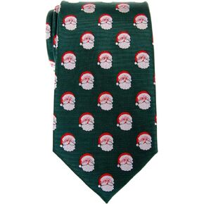 Retreez Christmas Santa Claus Woven Microfiber Men's Tie