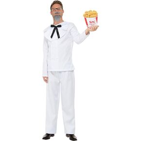 Smiffys Southern Captain Colonel Cluck Costume with Top, Trousers, Glasses, Beard and Bucket (Vinyl)