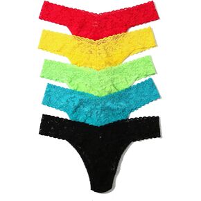 hanky panky Women's Signature Lace Original Rise Thong 5 Pack