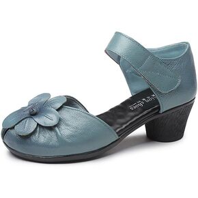 Women's Real Leather Comfort Mary Jane Sandals Ladies Summer Shoes