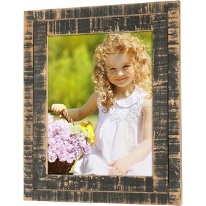 EXCELLO GLOBAL PRODUCTS Rustic Distressed Wood Frame: Holds an 8x10 Photo - EGP-HD-0007