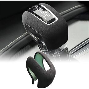 Car Automatic Gear Shift Knob Cover Shifter Protector Gear Shift Headgear alcantara Style Interior Trim Accessories for Volvo XC60 XC90 S60 V60 S90 V90 (Black)