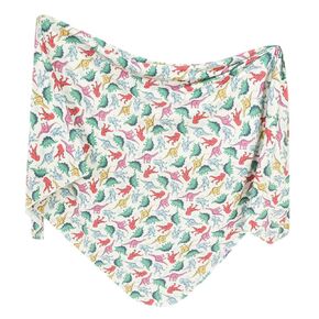 Large Premium Knit Baby Swaddle Receiving Blanket "Dinosaurs of Jurassic Park" by Copper Pearl