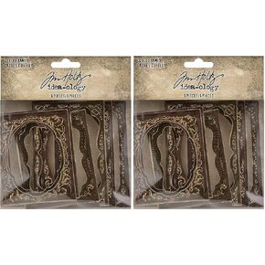 Tim Holtz Idea-Ology Curio Frames - Two Packages - 12 Frames - Two Item Bundle