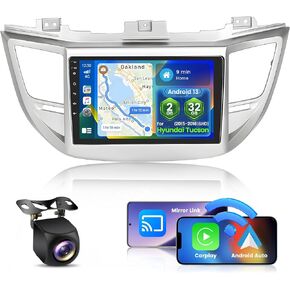 Roinvou for Hyundai Tucson 2015-2018 Android Car Radio Stereo 9 Inch Capacitive HD Touch Screen Mirror Link GPS Navigation Head Unit with WiFi Bluetooth USB FM RDS Steering Wheel Controls