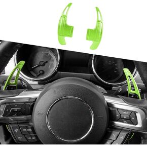 Jimen Compatible with Ford Mustang 2015-2023, 1 Pair Steering Wheel Paddle Shifter Cover Trim (Black)