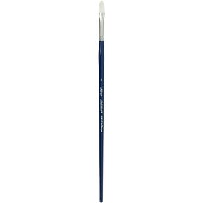 Silver Brush Limited 19104 Bristlon Cats Tongue Brush for Acrylic and Oil Paintings, Size 4, Long Handle