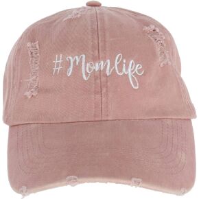 David & Young Women's Distressed Mom Life Embroidered Baseball Cap