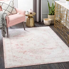 Mark&Day Area Rugs, 3x7 Biessum Traditional Light Brown Runner Area Rug, Pink Beige Grey Carpet for Hallway, Kitchen, Bedroom or Living Room (2'7" x 7'3" Runner)