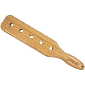 Bamboo Paddle - 1/2" Thick Wooden Rug Paddle with Airflow Holes, Light Weight and Super Durable with Attitude. Beautiful Smooth Finish & Chamfered Holes