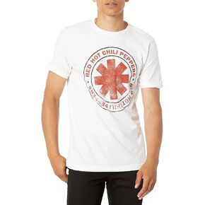 Red Hot Chili Peppers Men's Standard Official Distressed Outlined Logo T-Shirt