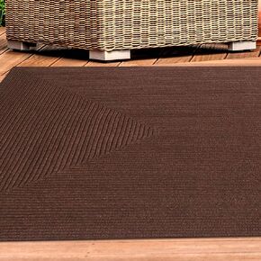 Superior Jute Oval Indoor Runner Rug, Black