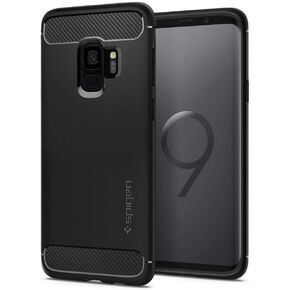 Spigen Rugged Armor Designed for Samsung Galaxy S9 Case (2018) - Matte Black
