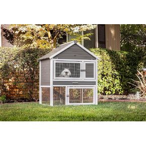 New Age Pet ECOFLEX® Huntington Outdoor Townhouse Rabbit Hutch