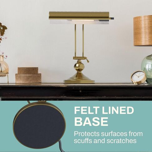 Home Intuition Classic Antique Retro Adjustable Leaning Piano Lamp Banker Desk Light (Brushed Brass) in Saudi Arabia