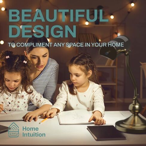 Home Intuition Classic Antique Retro Adjustable Leaning Piano Lamp Banker Desk Light (Brushed Brass) in Saudi Arabia