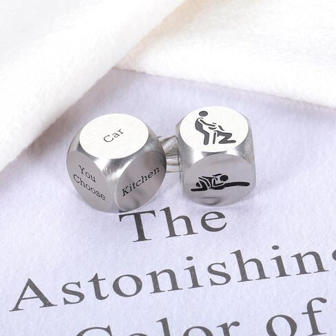 2 PCs Dice Gift for Anniversary,Bachelorette Gifts,Bachelor Gifts,Couple Birthday Gifts for Boyfriend Girlfriend,11 Years Anniversary Steel Gift,Wedding Engagement Gifts for Couples,Bridal Shower Gift in Saudi Arabia