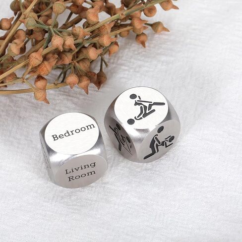 2 PCs Dice Gift for Anniversary,Bachelorette Gifts,Bachelor Gifts,Couple Birthday Gifts for Boyfriend Girlfriend,11 Years Anniversary Steel Gift,Wedding Engagement Gifts for Couples,Bridal Shower Gift in Saudi Arabia