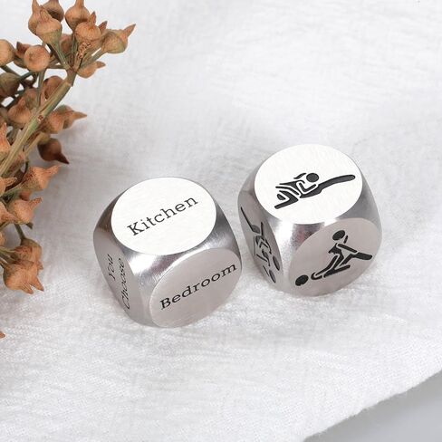 2 PCs Dice Gift for Anniversary,Bachelorette Gifts,Bachelor Gifts,Couple Birthday Gifts for Boyfriend Girlfriend,11 Years Anniversary Steel Gift,Wedding Engagement Gifts for Couples,Bridal Shower Gift in Saudi Arabia