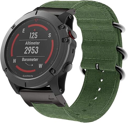 لاستبدال أساور ساعة Fenix ​​7/6/5، مقاس كبير سهل التركيب 22 مم من النايلون المنسوج وحزام معصم مسامي متوافق مع Garmin Fenix5 Plus/6 pro، Instinct، Quatix 5، MARQ in Kuwait