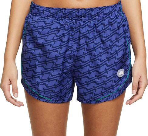 Nike Women's Tempo Pace Running Shorts 2.0 (US, Alpha, Small, Regular, Regular, Blue Swirl/Green) in Saudi Arabia