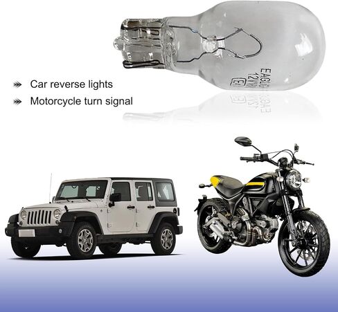 10 PCS G18 Car Halogen Reversing Light, 12V 5W BA15S Wedge-shaped Base Dual-wire Brake Turn Signal Light, Lighting Replacement Modification Accessories, Suitable for Most Car Models (White) in Saudi Arabia