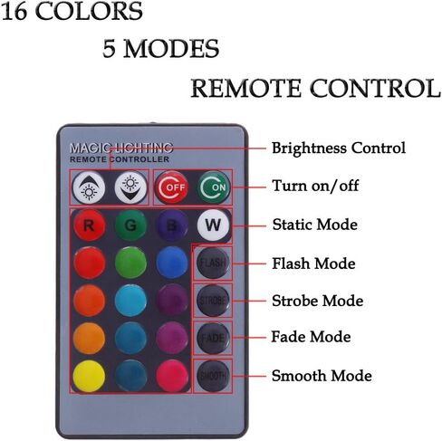 1797 881 LED RGB Fog Lights Bulb Amber Yellow White Multicolor 16 Color Changing Switch Kit Strobe Lamp Bulbs for Car Trucks Remote Control Switch Error Free Plug and Play 12V 5050SMD Replacement in Kuwait