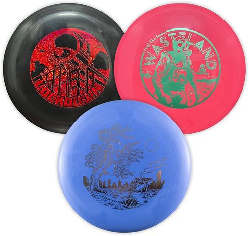 مجموعة أقراص DOOMSDAY DISCS من 3 أقراص جولف من البلاستيك المقابض | تشتمل على Bleak Putter وWestland Midrange وLockdown Driver للاعبين المتمرسين in Kuwait